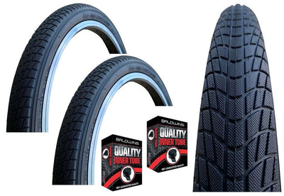 Baldys 20 x 1.95 BLACK BMX Bike TYREs / TUBEs