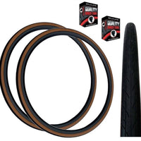Baldys COMET 700 x 28c BROWN WALL Slick Road Racing Bike TYRE s TUBE s