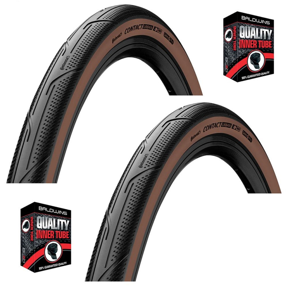 Continental CONTACT URBAN 16 x 1.35 Bike Folding Tyre BROWN WALL