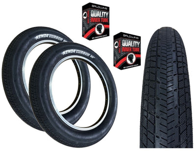Kenda CURSOR 20 x 4.0 BLACK Fat Bike TYRE s TUBE s 98-406 K-1270