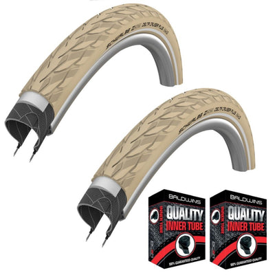 Schwalbe DELTA CRUISER PLUS 700c x 35c CREAM Hybrid Trekking Bike TYRE s TUBE s