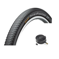 Continental DOUBLE FIGHTER 26 x 1.90 MTB Slick Mountain Bike Road TYRE s TUBE s