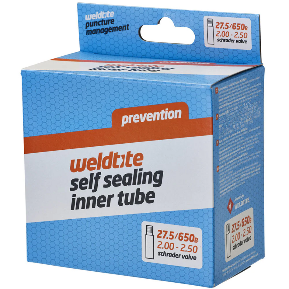 Weldtite Self Sealing Inner Tube MTB / E Bike - 27.5 / 650B Schrader (Dr Sludge)