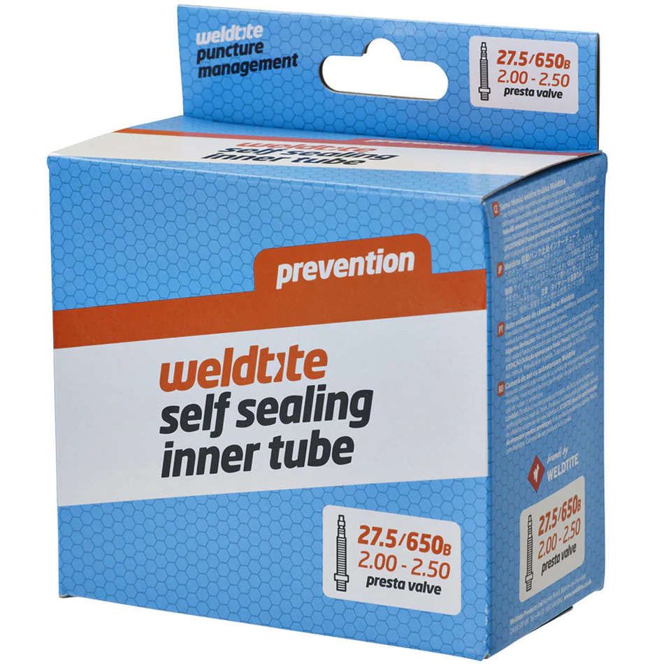 Weldtite Self Sealing Inner Tube MTB / E Bike - 27.5" / 650B Presta (Dr Sludge)