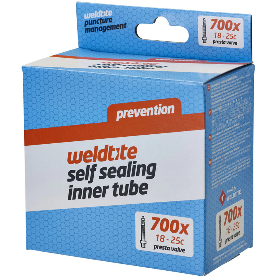 Weldtite Self Sealing Inner Tube Road / Racing Bike - 700 x 19- 25c Presta