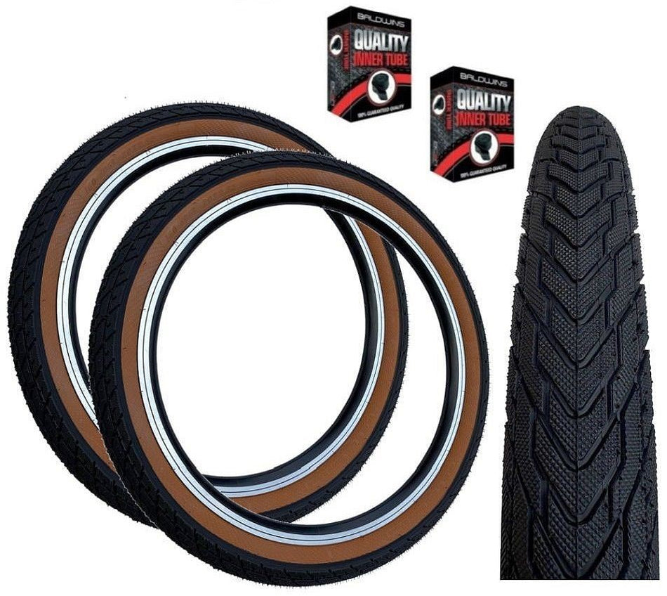 Baldys F-STYLE BMX tyre 20 x 2.35 BROWN WALL