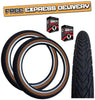 Baldys F-STYLE 20 x 2.35 BROWN WALL Slick BMX Mountain Bike TYRE s TUBE s