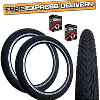 Baldys F-STYLE 20 x 2.35 BLACK Slick BMX Mountain Bike TYRE s TUBE s