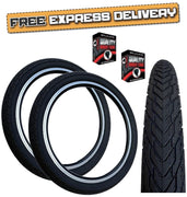 Baldys F-STYLE 20 x 2.35 BLACK Slick BMX Mountain Bike TYRE s TUBE s