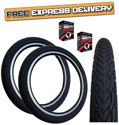 Baldys F-STYLE 20 x 2.35 BLACK Slick BMX Mountain Bike TYRE s TUBE s