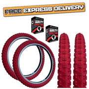 KENDA 20 x 2.25 RED K-51 Compe 3 Tread BMX / Mountain Bike TYREs TUBEs
