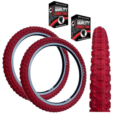 KENDA 20 x 2.25 RED K-51 Compe 3 Tread BMX / Mountain Bike TYREs TUBEs