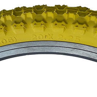 KENDA 20 x 2.25 YELLOW K-51 Compe 3 Tread BMX / Mountain Bike TYREs TUBEs