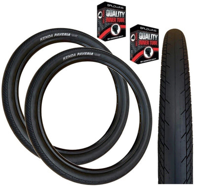 Kenda PAVERIA 27.5 x 2.40 (62-584) Slick Road Mountain Bike TYREs TUBEs