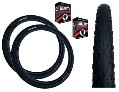 Kenda KHAN 700 x 38c Hybrid Trekking Road Bike TYREs TUBEs Slick Tread K-935