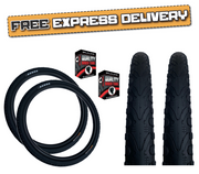 Kenda KHAN 700 x 38c Hybrid Trekking Road Bike TYREs TUBEs Slick Tread K-935