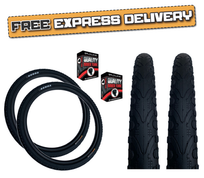 Kenda KHAN 700 x 38c Hybrid Trekking Road Bike TYREs TUBEs Slick Tread K-935