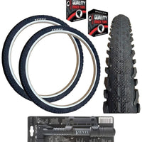 Kenda 26 x 2.0 KOBRA Mountain Bike Semi Slick TYREs TUBEs K-885 + FREE MINI PUMP