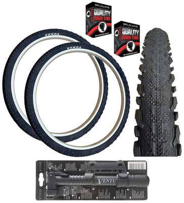 Kenda 26 x 2.0 KOBRA Mountain Bike Semi Slick TYREs TUBEs K-885 + FREE MINI PUMP