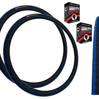 KENDA KONTENDER 700 x 23c BLUE STRIPES Road Racing Bike TYREs TUBEs
