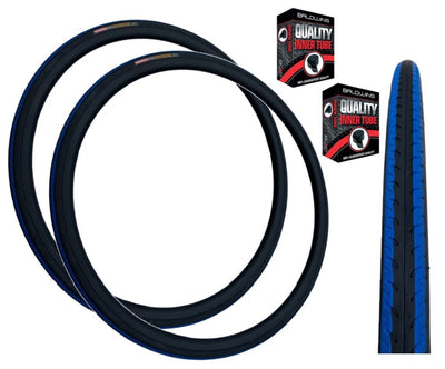 KENDA KONTENDER 700 x 23c BLUE STRIPES Road Racing Bike TYREs TUBEs