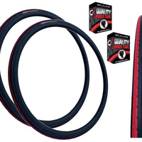 KENDA KONTENDER 700 x 23c RED STRIPES Road Racing Bike TYREs TUBEs