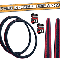 KENDA KONTENDER 700 x 23c RED STRIPES Road Racing Bike TYREs TUBEs