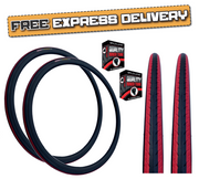 KENDA KONTENDER 700 x 23c RED STRIPES Road Racing Bike TYREs TUBEs