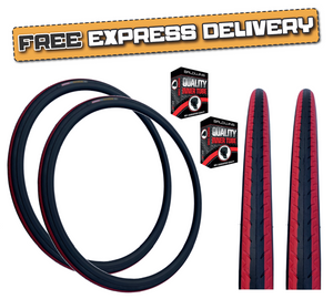 KENDA KONTENDER 700 x 23c RED STRIPES Road Racing Bike TYREs TUBEs