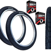 Kenda KRACKPOT 20 x 1.95 BLACK Kids BMX Bike Freestyle Street TYREs TUBEs K-90