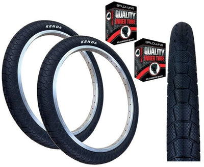 Kenda KRACKPOT 20 x 1.95 BLACK Kids BMX Bike Freestyle Street TYREs TUBEs K-90