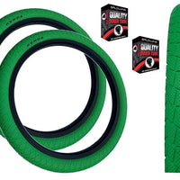 KENDA KRACKPOT 20 x 1.95 GREEN Kids BMX Bike Freestyle Street TYREs TUBEs K-90