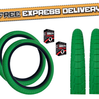 KENDA KRAKPOT 20 x 1.95 GREEN Kids BMX Bike Freestyle Street TYREs TUBEs K-90