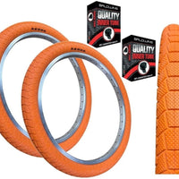 KENDA KRACKPOT 20 x 1.95 ORANGE Kids BMX Bike Freestyle Street TYREs TUBEs K-90