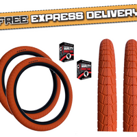 KENDA KRAKPOT 20 x 1.95 ORANGE Kids BMX Bike Freestyle Street TYREs TUBEs K-90