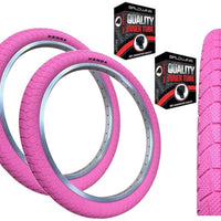 KENDA KRACKPOT 20 x 1.95 PINK Kids BMX Bike Freestyle Street TYREs TUBEs K-90
