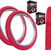 KENDA KRAKPOT 20 x 1.95 RED Kids BMX Bike Freestyle Street TYREs TUBEs K-90