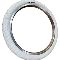 KENDA KRACKPOT 20 x 1.95 WHITE Kids BMX Bike Freestyle Street TYREs TUBEs K-90