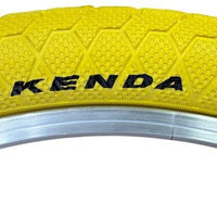 KENDA KRACKPOT 20 x 1.95 YELLOW Kids BMX Bike Freestyle Street TYREs TUBEs K-90