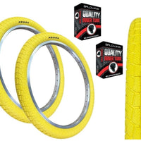 KENDA KRACKPOT 20 x 1.95 YELLOW Kids BMX Bike Freestyle Street TYREs TUBEs K-90