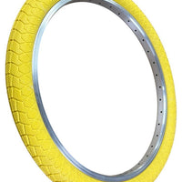 KENDA KRACKPOT 20 x 1.95 YELLOW Kids BMX Bike Freestyle Street TYREs TUBEs K-90