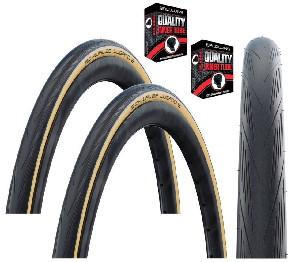 Schwalbe LUGANO 700 x 25c Bike Tyre TAN AMBER WALL