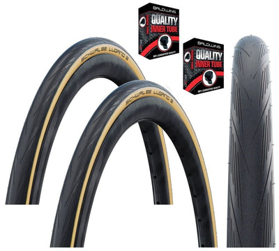 Schwalbe LUGANO 700 x 25c TAN AMBER WALL Slick Road Racing Bike TYREs / TUBEs