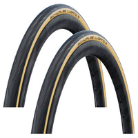 Schwalbe LUGANO 700 x 25c TAN AMBER WALL Slick Road Racing Bike TYREs / TUBEs