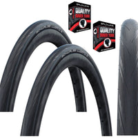 Schwalbe LUGANO 700 x 25c BLACK Slick Road Racing Bike TYREs / TUBEs