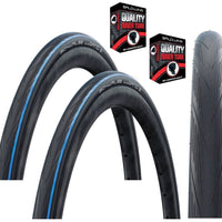 Schwalbe LUGANO 700 x 25c BLUE STRIPE Slick Road Racing Bike TYREs / TUBEs