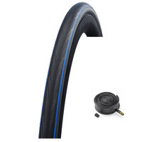 Schwalbe LUGANO 700 x 25c BLUE STRIPES Slick Road Racing Bike TYRE s TUBE s