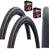 Schwalbe LUGANO 700 x 25c RED STRIPE Slick Road Racing Bike TYREs / TUBEs