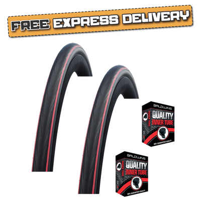 Schwalbe LUGANO 700 x 25c RED STRIPES Slick Road Racing Bike TYRE s TUBE s