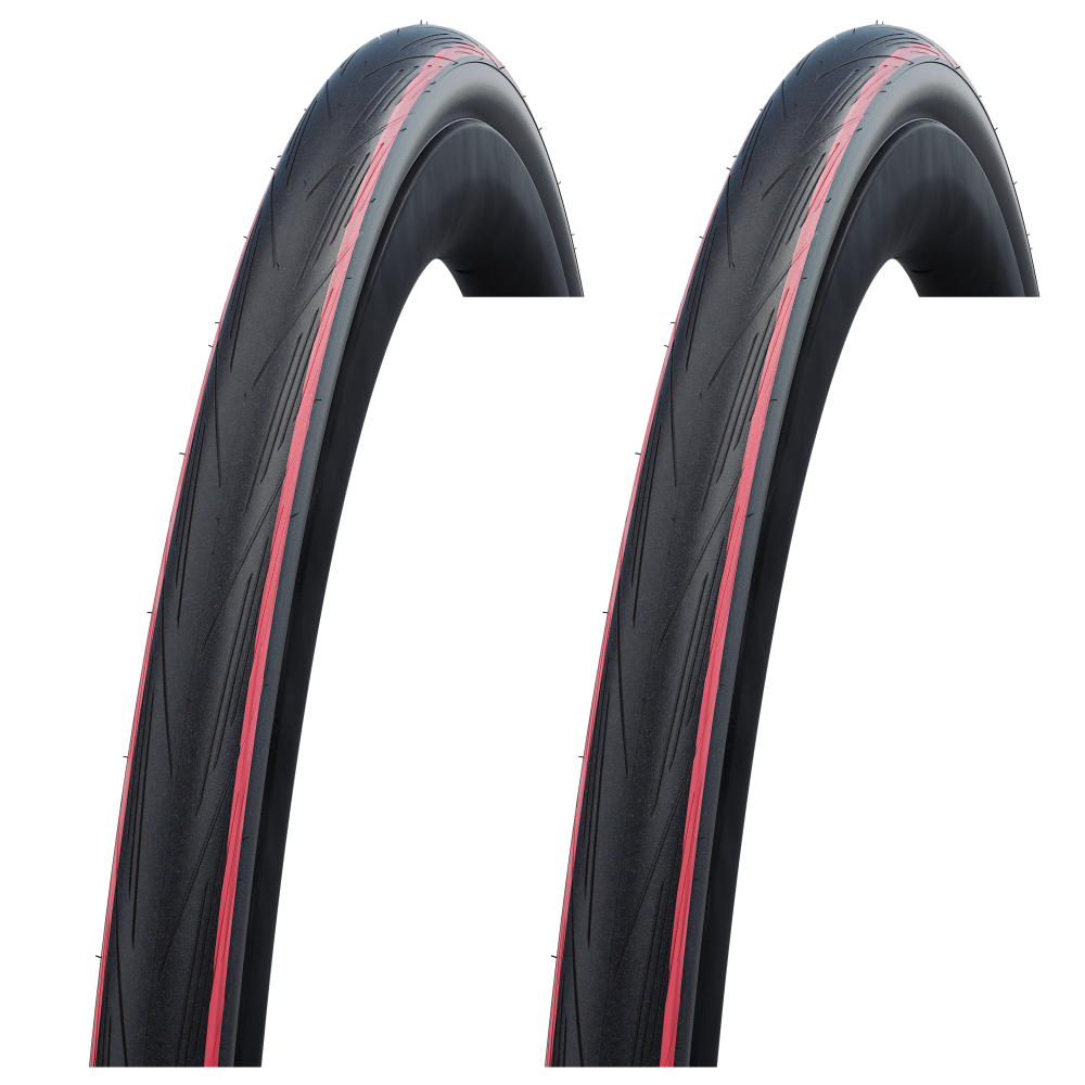 Schwalbe LUGANO 700 x 25c RED STRIPES Slick Road Racing Bike TYRE s TUBE s